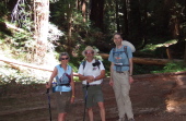 Alice, Ron, and Bill in the Peters Creek grove.