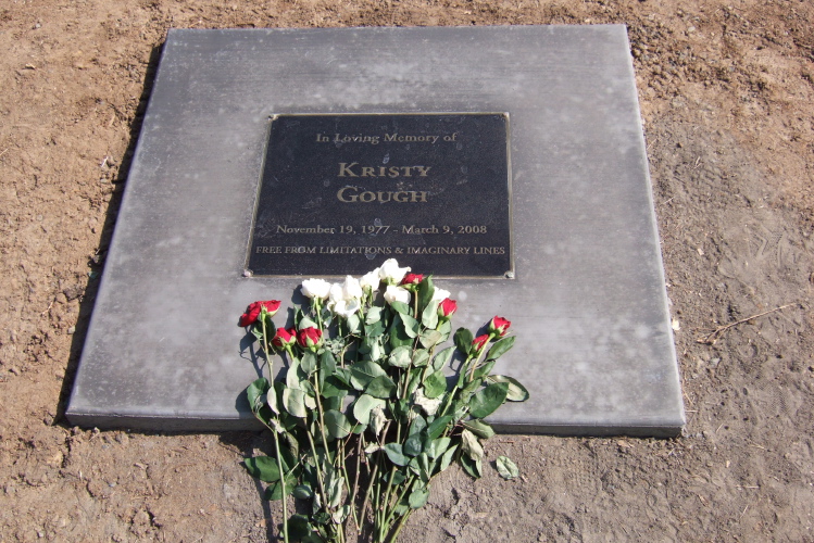 Kristy Gough's monument.