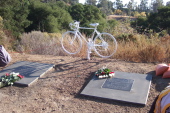The monuments and the ghost bike.