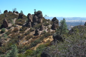 High Peaks Trail passes amongst pinnacles jutting above the surface.