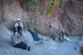 Nice shady resting spot with a view of Condor Gulch