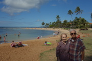 Kay and David at Po'ipu Beach Park