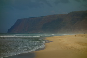The southern end of Napali Coast meets the northern end of Polihale State Beach.