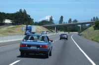 Mt. McLaughlin (9495ft) from I-5 southbound near Rogue River, Oregon.