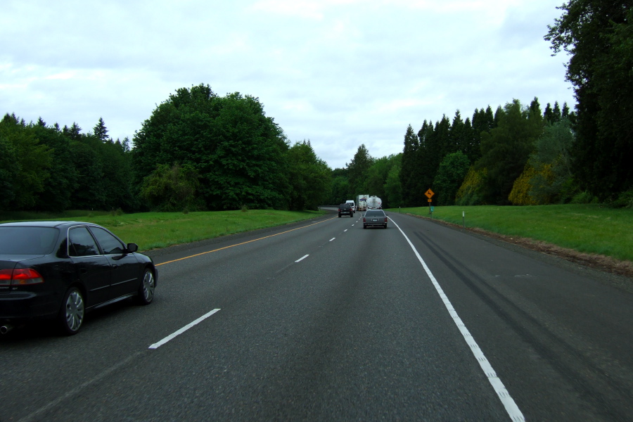 Driving west on I-205 near Tualatin, OR.