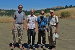 Photo at the start of the hike: (l to r): Bill, Bogdan, Frank, and David