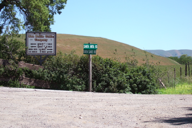 Intersection of Santa Anita and Quien Sabe Roads.