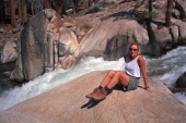 Laura at Lower Rainbow Falls