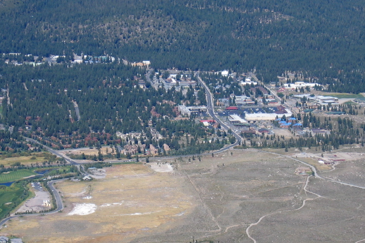 Town of Mammoth Lakes from Red Peak.