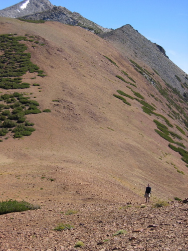 Bill on Sherwin Crest at saddle just south of Red Peak.