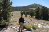 Bill at the saddle just north of Red Peak.