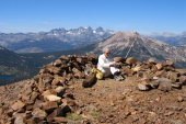 David catches his breath on Red Peak (10,750ft).