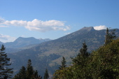 Blacktop Peak (12720ft) and Two Teats (11387ft) from Minaret Vista (9265ft)