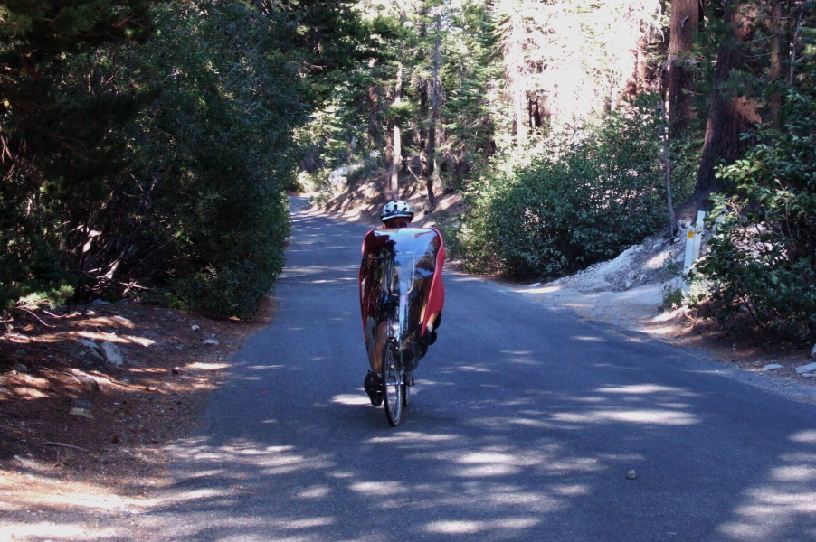 Ron climbs Old Mammoth Rd. (2)