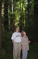Bill and Kay strain to see the canopies.