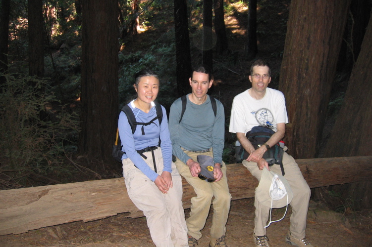 (l to r): Noriko, Zach, and Bill on the French Trail.
