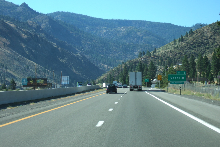 Passing through Verdi, NV, about to enter California.