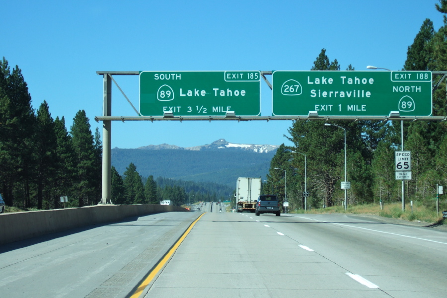 Entering Truckee in I80, westbound