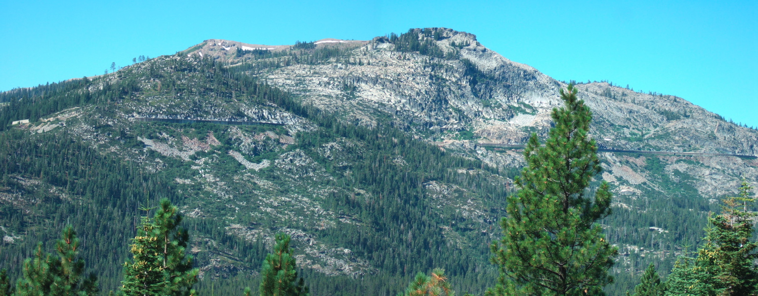 Show sheds cover the Union Pacific Line over Donner Pass