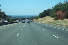 Leaving the Sierra Nevada and entering the outskirts of Sacramento, CA