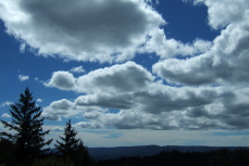 Cumulous clouds over the Santa Cruz Mountains