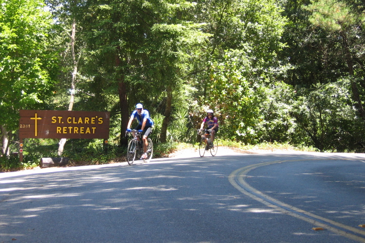 Frank at Stella at the top of Laurel Glen Road.