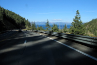 Our first glimpse of Lake Tahoe from Spooner Summit.