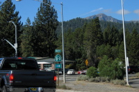 Mt. Tallac (9735ft, upper right) from US50 and US89 intersection, South Lake Tahoe.