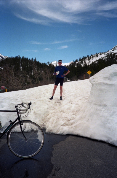 Bill at the end of the plowed road to Mosquito Flat.