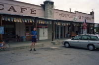 Bill in front of Tom's Place