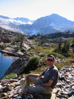 Bill taking a break near Shamrock Lake (10250ft).