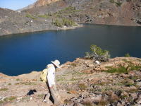 David descends to Lake Helen 1 (10101ft).