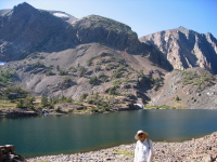 David hiking south from Lake Helen (10101ft)