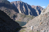 David hiking south from Lake Helen (10101ft).