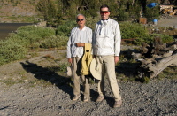 David and Bill at the end of the boat ride back.