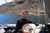 Bill relaxing on the water taxi (10066ft)