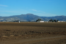 Fremont Peak (3169ft) rises above the Salinas Valley.