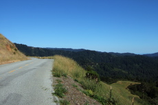 Alpine Road and view into Peters Creek Canyon