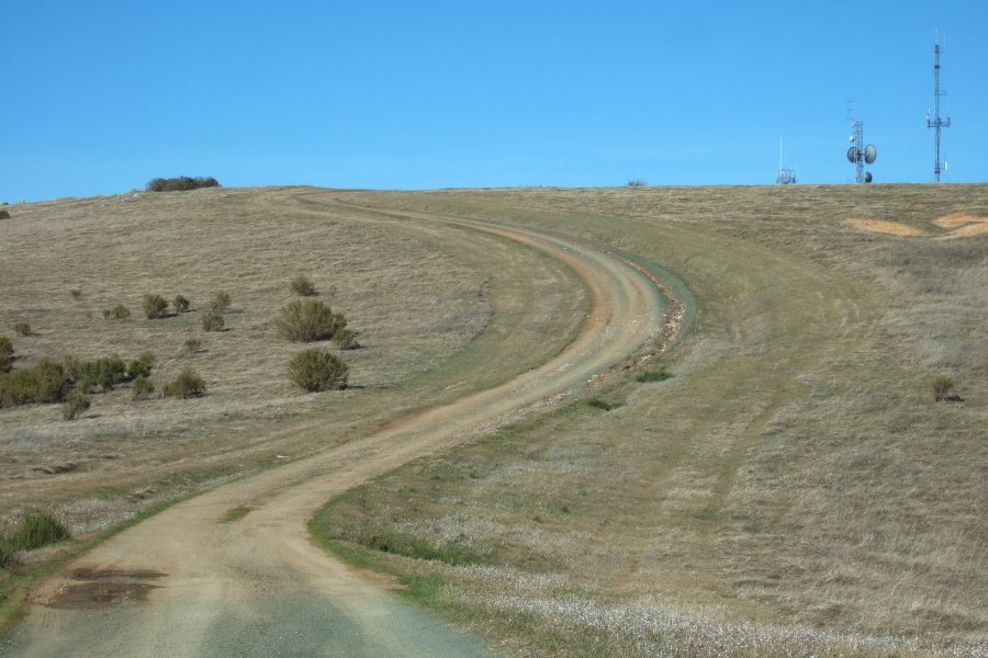 Southern approach on Montebello Road to the summit of Black Mountain