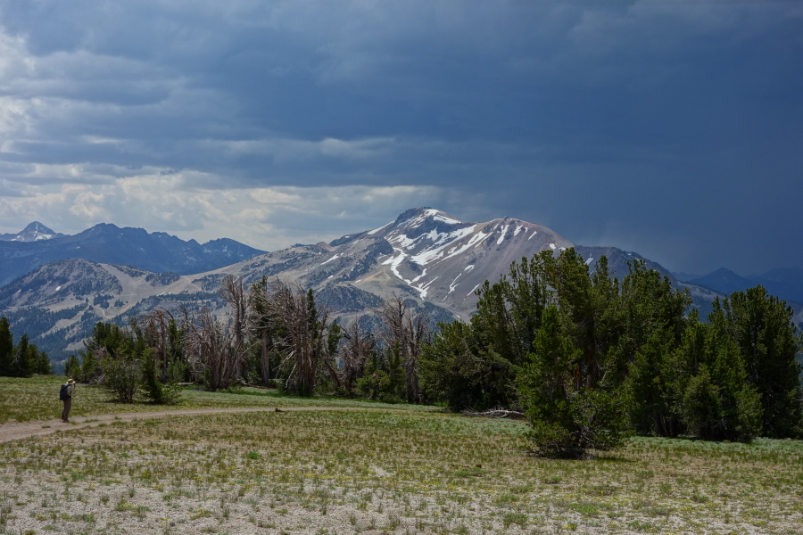 Brian photographs the storm behind Mammoth Mountain.