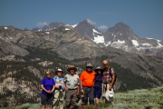 Group photo before Mt. Ritter and Banner Peak