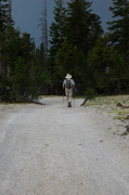 Bill heads down the trail.