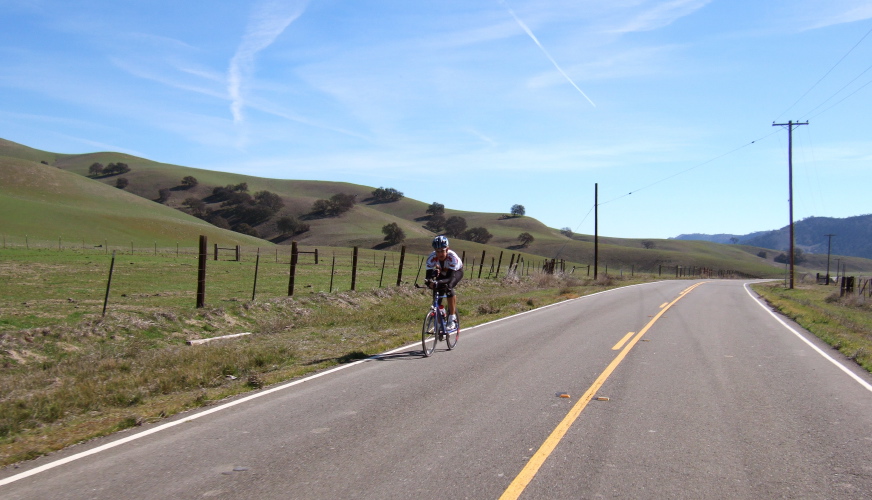 Riding north through Peachtree Valley.