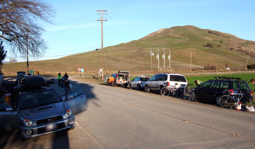 Riders make ready to ride.