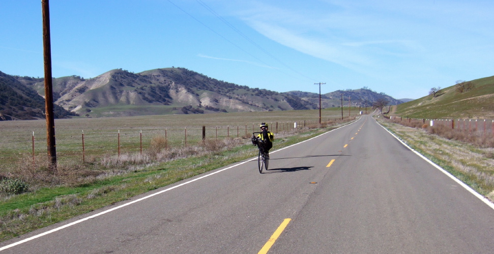 Zach Kaplan rides south through Peachtree Valley.