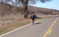 Phil Plath rides south through upper Rabbit Valley.