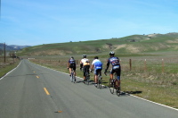 A four-man team rides north through Peachtree Valley.