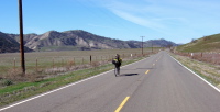 Zach Kaplan rides south through Peachtree Valley.
