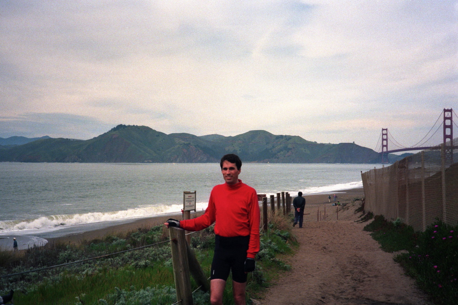 Bill at Baker Beach in the Presidio