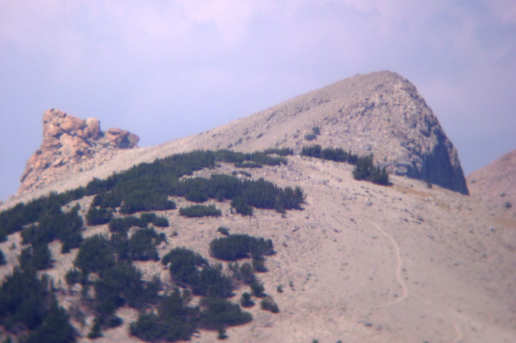 The Two Teats (11387ft) from San Joaquin Ridge.